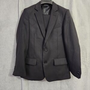 Boy's Bocaccio UOMO, black suit; Jacket 12, Pants 10